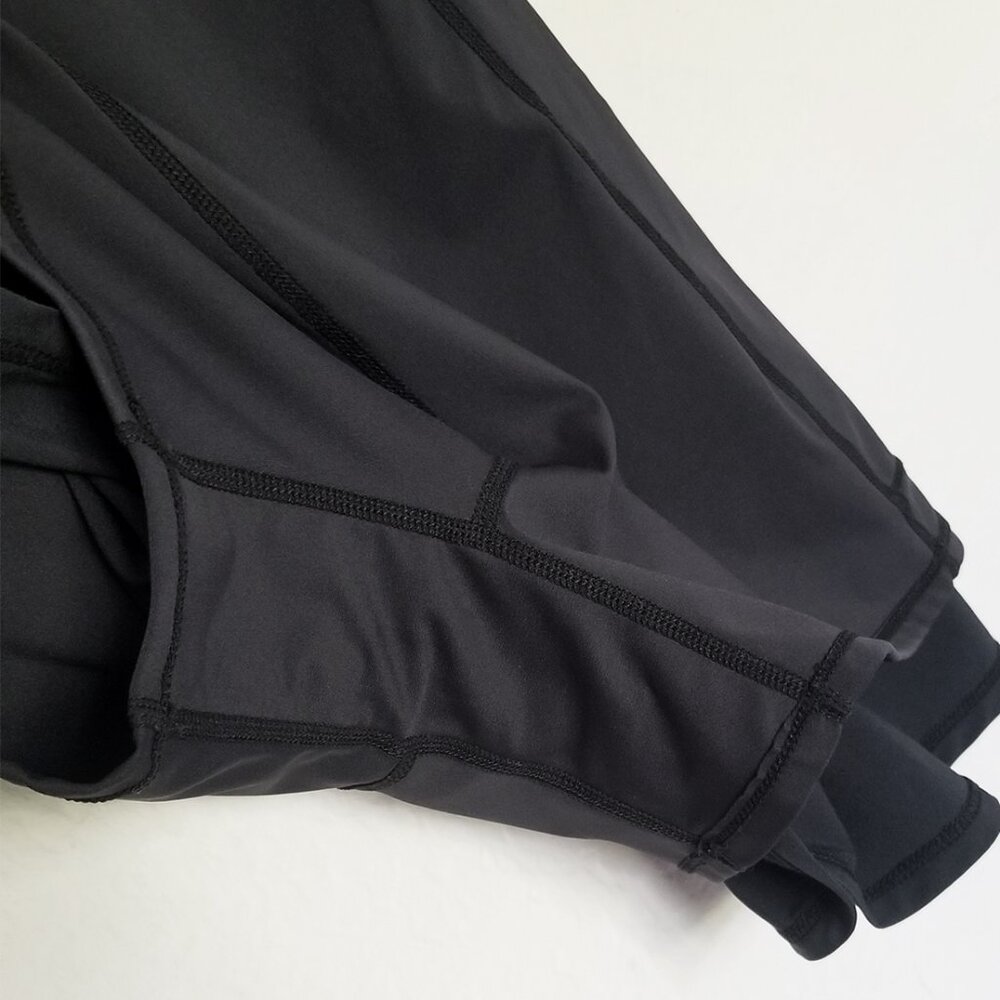 Abercrombie & Fitch Squareneck Traveler Mini Dress M Black White Trim Athleisure - Picture 15 of 16